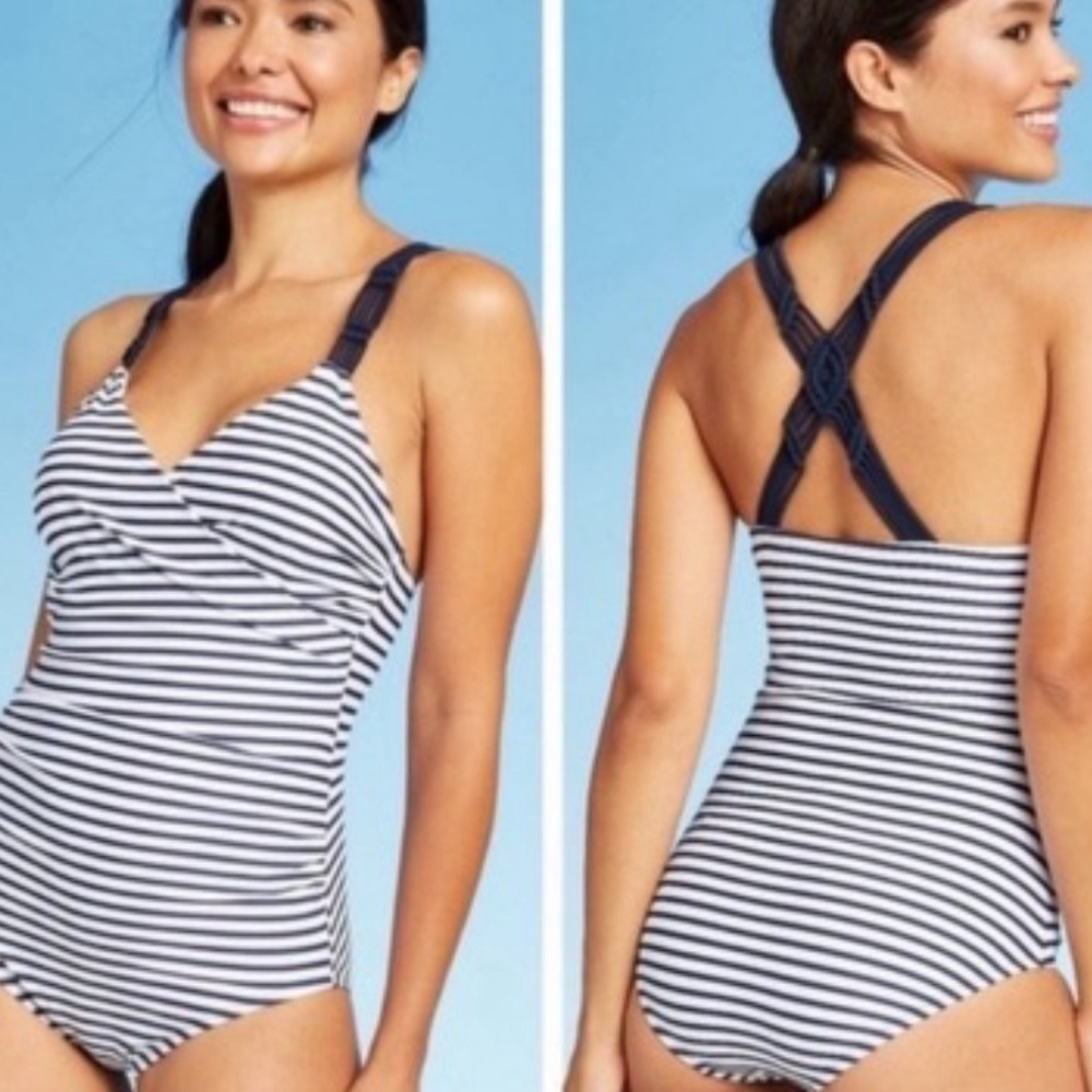 KONA SOL Blue White Stripe w/Macrame Back, Size L - Picture 1 of 4